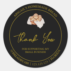 Etiqueta simple de pan casero