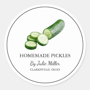 Etiqueta simple de picaduras de pepino casera