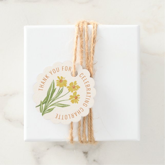 Etiqueta simple de regalo de favor de cumpleaños d (In situ)