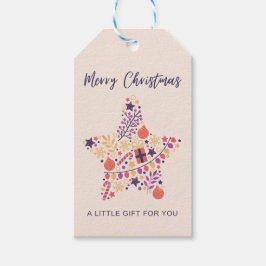 Etiqueta simple de regalo para Navidades lindos