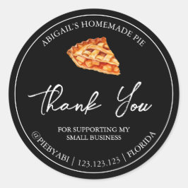 Etiqueta simple de tarta de cerdo casera