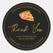 Etiqueta simple de tarta de cerdo casera