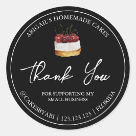 Etiqueta simple de tarta de postre casera