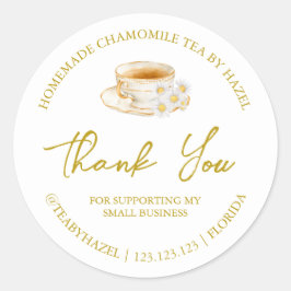 Etiqueta simple de té de Chamomile casero gracias