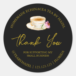 Etiqueta simple de té de Echinacea casera