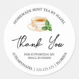 Etiqueta simple de té de leche casera