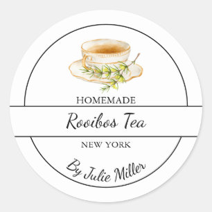 Etiqueta Simple de Té Rooibos Casero