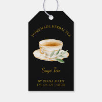 Etiqueta simple de tono de té