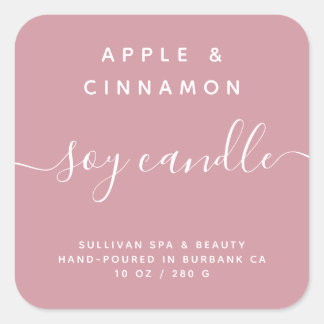 Etiqueta simple de vándalo de soja rosa Rubor