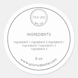 Etiqueta simple del jabón minimalista Ingredientes