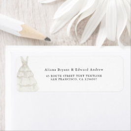 Etiqueta Simple Elgenet Boda Hnadrawn Ilustracion