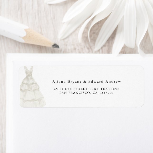 Etiqueta Simple Elgenet Boda Hnadrawn Ilustracion (In situ)