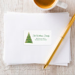 Etiqueta Simple Gold Green Christmas Tree<br><div class="desc">¿Busca una solución libre de estrés para las etiquetas de dirección de sus Navidades? Saluda las etiquetas de direcciones del árbol de Navidad verde dorado de Mylini Design. Diseñadas con amor y experiencia, estas etiquetas ofrecen un estilo distintivo y un toque festivo a su correo de vacaciones. Con un hermoso...</div>