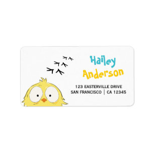 Etiqueta Simple Gracioso Divertido Crazy Chicken Label