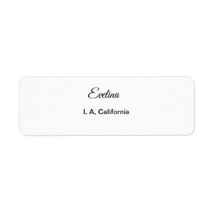 Etiqueta Simple minimal añade tu nombre texto lugar ciudad