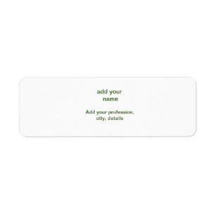 Etiqueta Simple minimal verde añade tu texto nombre foto pe