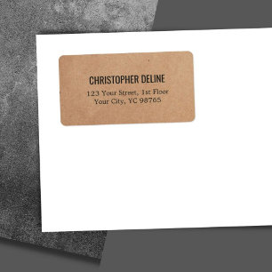Etiqueta Simple minimalista elegante Kraft Paper Business