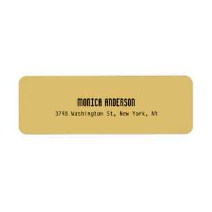 Etiqueta Simple Moderno Plano Profesional Latón Amarillo