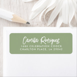 Etiqueta Simple Moderno Script Manuscrito