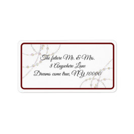 Etiqueta Simple Pearls Return address label