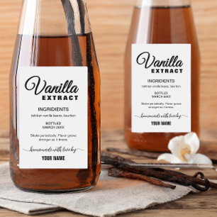 Etiqueta Simple Personalizada de Extracto de Vaini