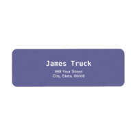 Simple Plate Blue Monochrom Return Address Labels