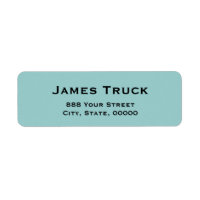 Simple Plate Monochrom Return Address Labels