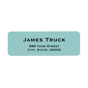 Etiqueta Simple Plate Monochrom Return Address Labels