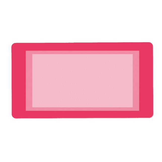 Etiqueta simple rosa (Frente)