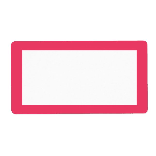 Etiqueta simple rosa (Frente)