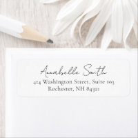 Simple Script Classic Elegant Return Address