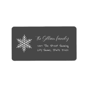 Etiqueta simple winter holiday design gray  