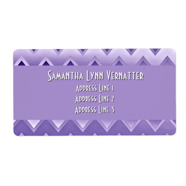 Etiqueta Simplemente ZigZag - Púrpura (Frente)