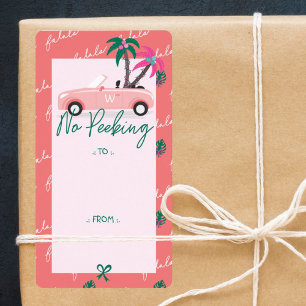 Etiqueta Sin Navidades tropicales de búsqueda rosados conve