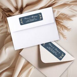 Etiqueta Sinfonía floral eterna en Boda azul