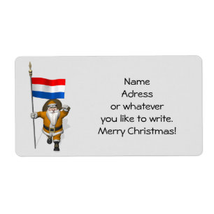 Etiqueta Sinterklaas Con Finalización De Los Países Bajos