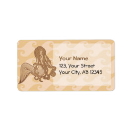 Etiqueta Sirena sentada