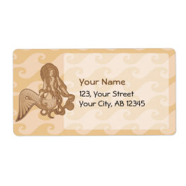 Etiqueta Sirena sentada