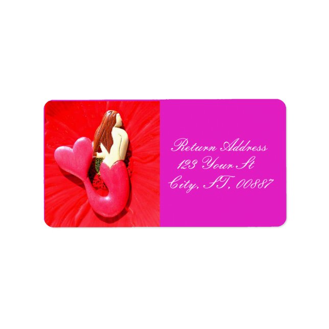 Etiqueta sirenas de cola roja (Frente)