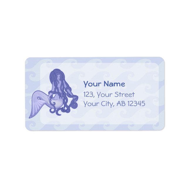 Etiqueta Sitting Mermaid Blue (Frente)