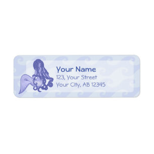 Etiqueta Sitting Mermaid Blue