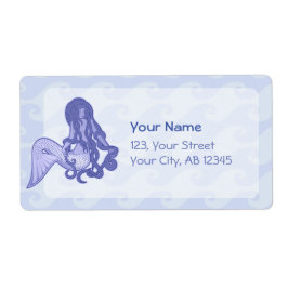 Etiqueta Sitting Mermaid Blue