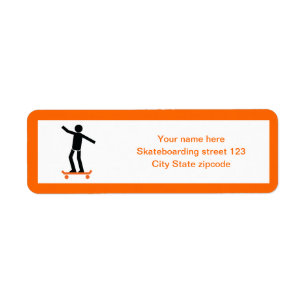 Etiqueta Skateboarder en su personalizado de patineta