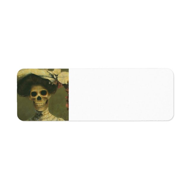 Etiqueta Skeleton gótico Lady Lables (Frente)
