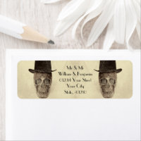 Skull Gay Mr. Y Mr. Vintage Retro Sepia Boda
