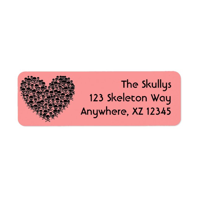 Etiqueta Skull Heart (Frente)