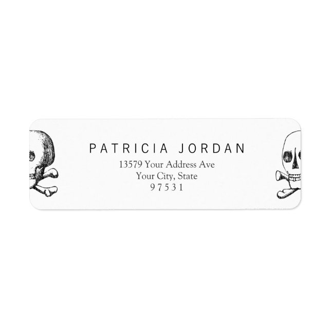 Etiqueta Skull y Crossbone (Frente)