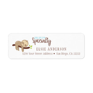 Etiqueta Sleeping Sloth Being Lazy Return Address