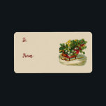Etiqueta Sleigh of Holly Vintage Christmas Gift Tags<br><div class="desc">Personalizar esta etiqueta para usar como etiquetas de regalo festivo para la temporada navideña! El ilustracion vintage de trineos antiguos llenos de alegres estacas y flores es perfecto para celebrar Navidades. Puede incluso editarlo para incluir su dirección y utilizarla como etiquetas de dirección en su correo de vacaciones.</div>
