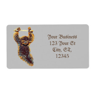 Etiqueta Sloth Hanging Out Thunder_Cove